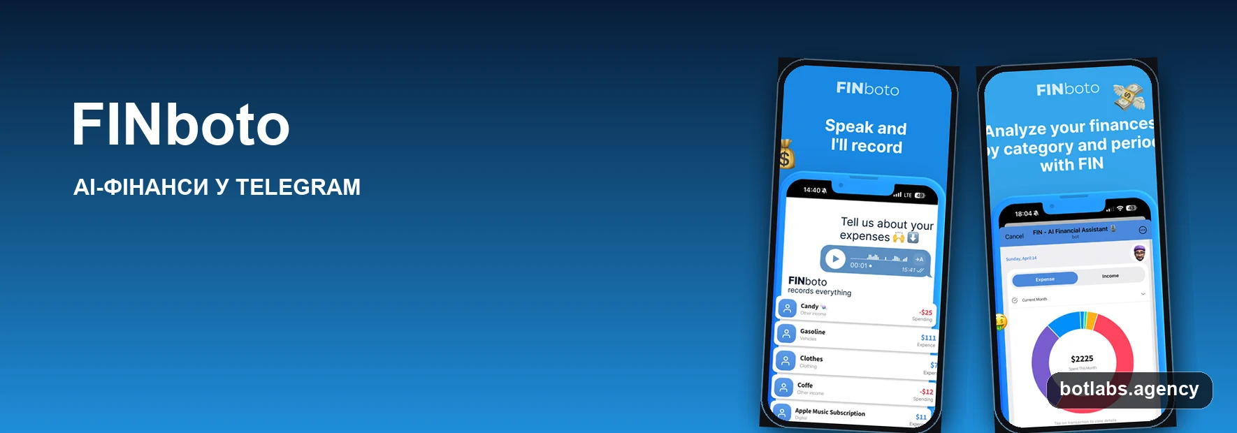FINboto chatbot case visual by BotLabs Agency