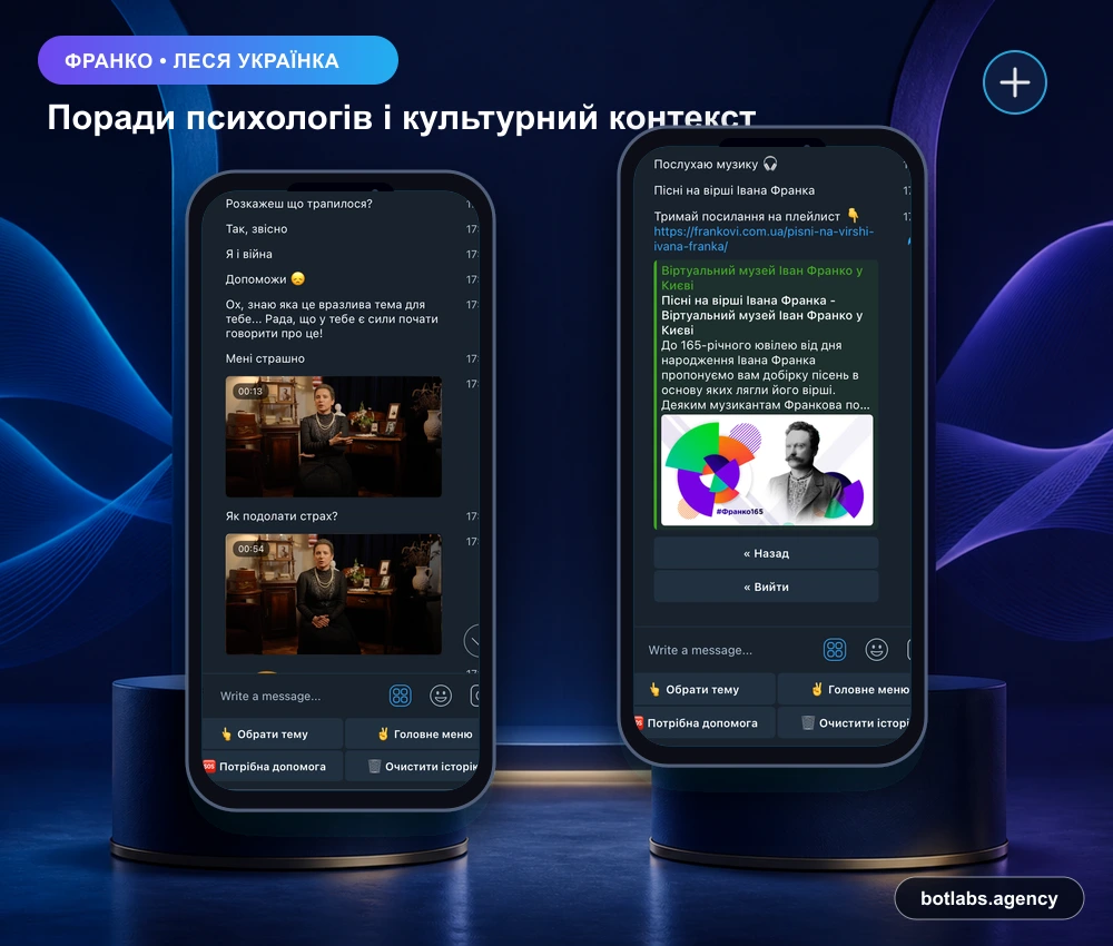 Virtual Friend Selia chatbot case visual by BotLabs Agency