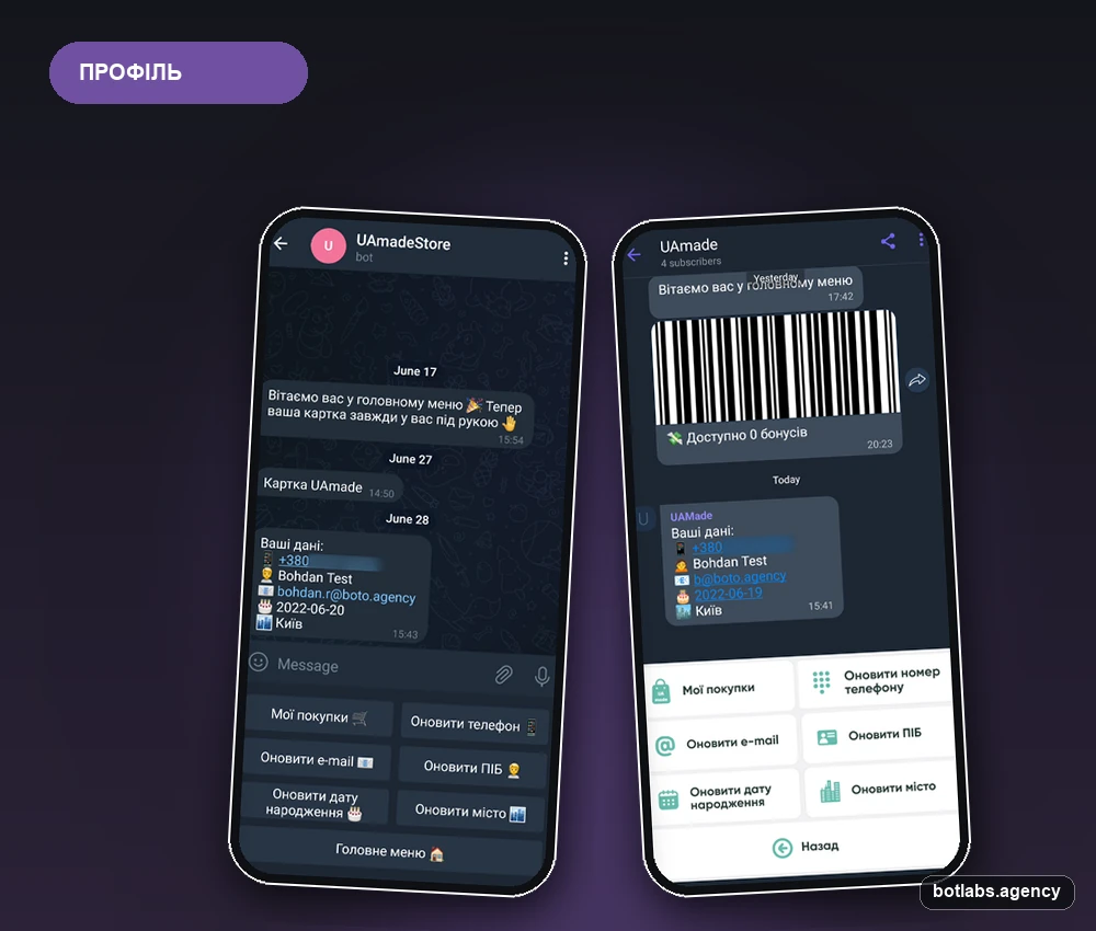 UA Made chatbot case visual by BotLabs Agency