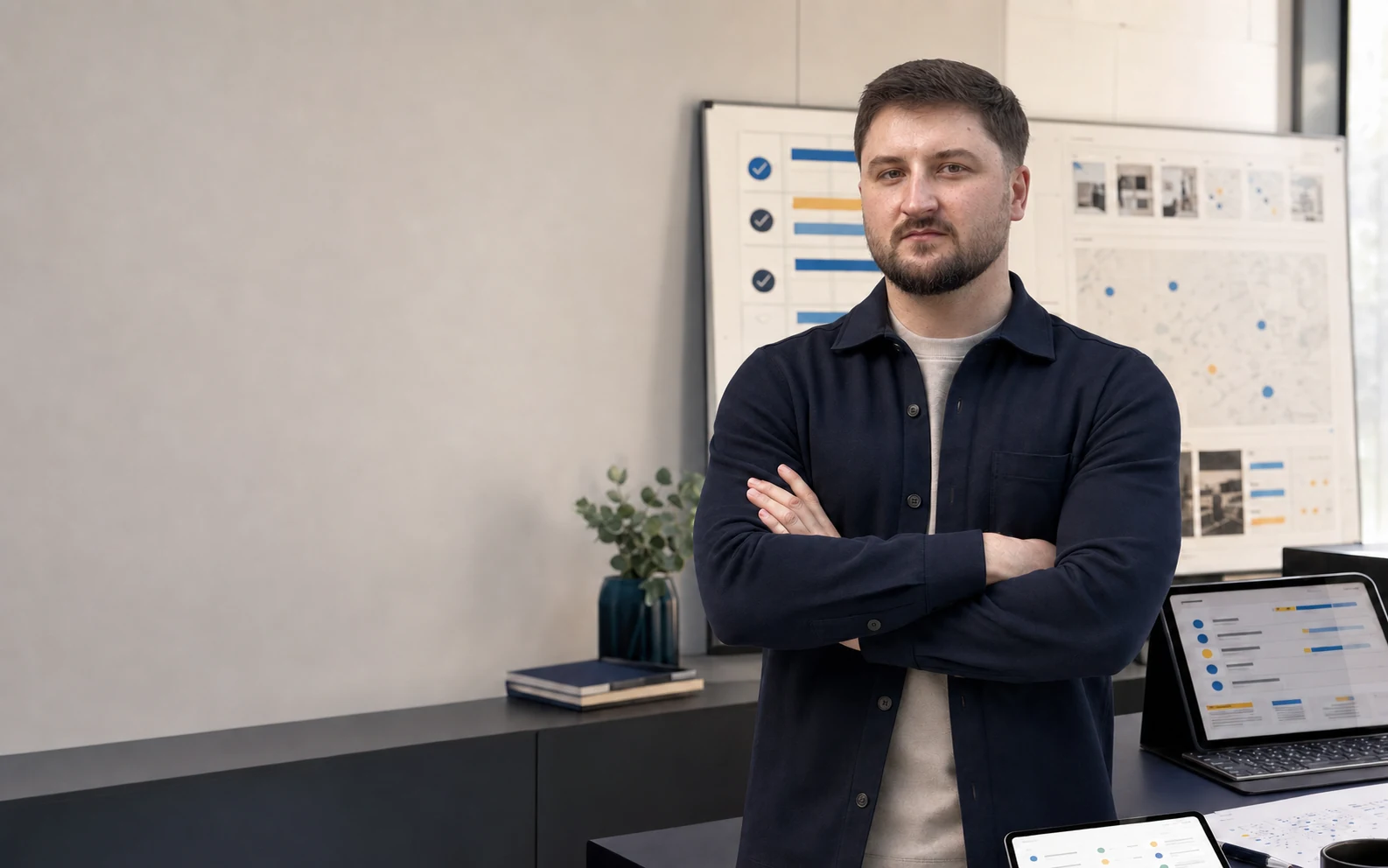 Іван Дейнека проєктує систему операційного контролю для мережі офлайн-точок