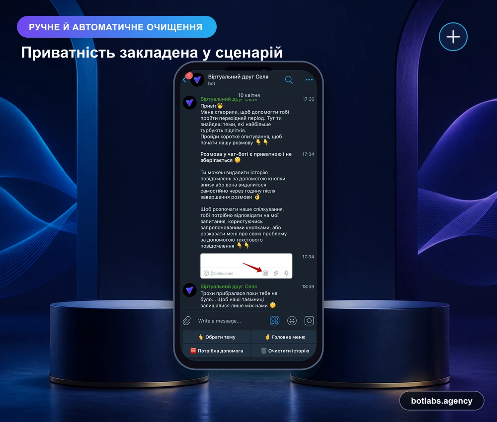 Конфіденційний сценарій із ручним та автоматичним очищенням історії